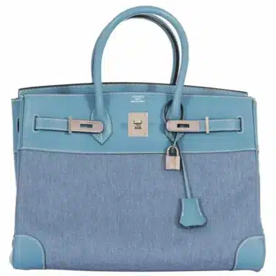 Hermès HSS Birkin 35 Blue Denim & Blue Jean Epsom Contrast Stitching Palladium Hardware