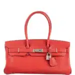 Hermès Rare Collectible Birkin 42 II “Shoulder Birkin" Vermillion Clemence JPG Shoulder Palladium Hardware Lushentic Grade bags