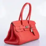 Hermès Rare Collectible Birkin 42 II “Shoulder Birkin" Vermillion Clemence JPG Shoulder Palladium Hardware Lushentic Grade bags