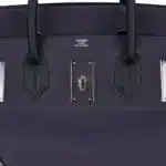 Hermès Rare Collectible Birkin 50 Bi-Color Blue Nuit and Black Togo HAC Palladium Hardware