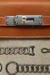 Hermès Rare Collectible Kelly 28 Fauve Barenia & Toile De Camp Dechainee Palladium Hardware