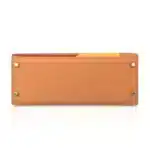 Hermès Rare Collectible Kelly 28 Sellier Toffee/Jaune Ambre/Fauve Box Calfskin Palladium Hardware Quality Rep