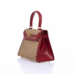 Hermès Rare Collectible Mini Kelly 20 Rouge Vif Box Calf & Owl Print Silk Gold Hardware replica handbags online