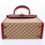 Hermès Rare Collectible Mini Kelly 20 Rouge Vif Box Calf & Owl Print Silk Gold Hardware replica handbags online