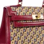 Hermès Rare Collectible Mini Kelly 20 Rouge Vif Box Calf & Owl Print Silk Gold Hardware replica handbags online