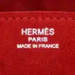 Hermès Vintage Birkin 25 Rouge Vif Doblis Suede Palladium Hardware