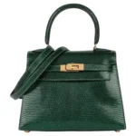 Hermès Vintage Mini Kelly 20 Sellier Vert Moyen Niloticus Lizard Gold Hardware Quality Replica